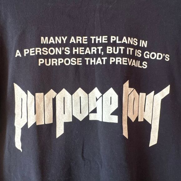 JUSTIN BIEBER Purpose Tour Faith Quote Black Graphic Tee - Picture 5 of 11